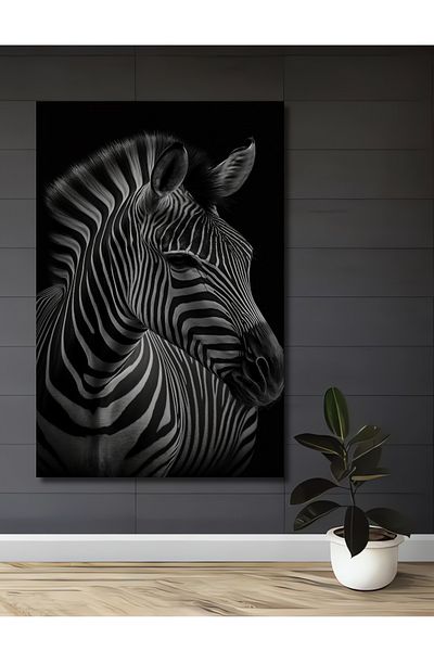 Teona Ahşap Zebra Elegance Decorativ Lemn MDF Dreptunghi Acasă, Locul de Muncă Pictură Perete
