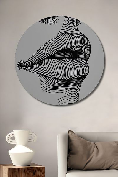 Teona Ahşap Linii în mișcare Decorative Lemn MDF Rotund Acasă, Locul de muncă Pictură murală