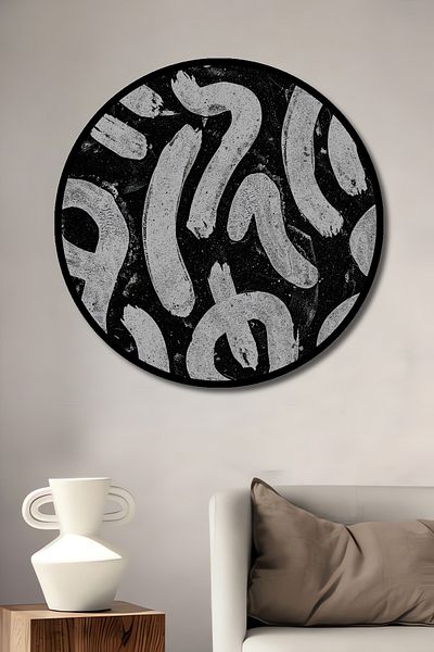 Teona Ahşap Model abstract decorativ din lemn MDF rotund pentru pictură de perete acasă, la locul de muncă