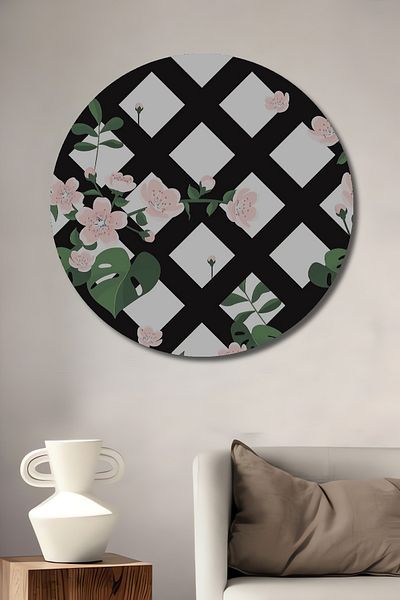 Teona Ahşap Floare Geometrică Lemn MDF Rotund Decorativ Acasă, Locul de Muncă Pictură Perete
