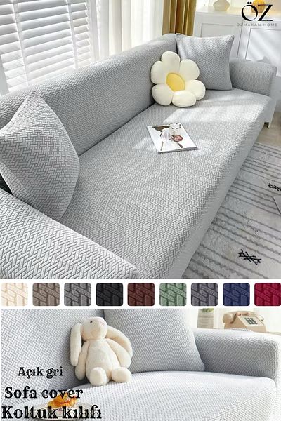 ÖZMAKAN Husa de canapea jacquard de inalta calitate cu 3 locuri - elastica si lavabila 1 bucata