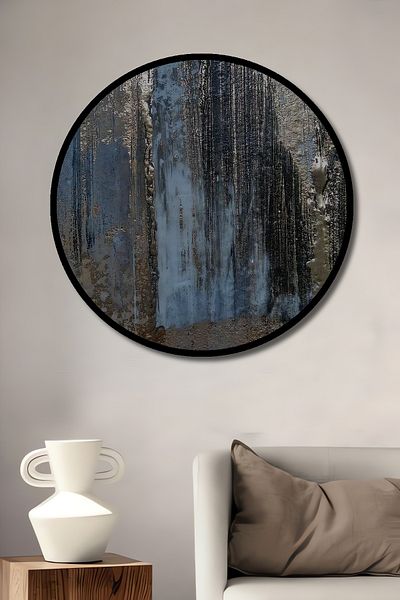 Teona Ahşap Tissue Natural Lemn MDF Rotund Decorativ Acasă, Locul de Muncă Pictură Perete