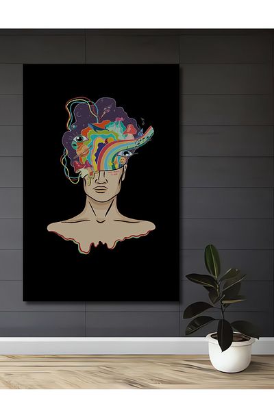 Teona Ahşap Vise Colorati Decorativ Lemn MDF Dreptunghi Acasa, Locul de Muncă Pictură Perete