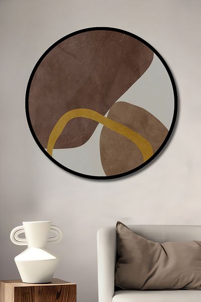 Teona Ahşap Artă abstractă Decorativ Lemn MDF Rotund Acasă, Locul de Muncă Pictură Perete