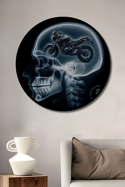 Teona Ahşap Motociclete Visuri Decorative Lemn MDF Casă Rotundă, Locul de Muncă Pictură Perete