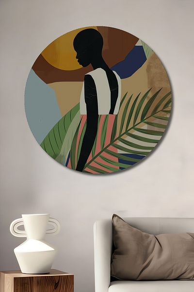 Teona Ahşap Tropik Esinti Decorativ Lemn MDF Rotund Casa, Locul de Muncă Pictură Perete