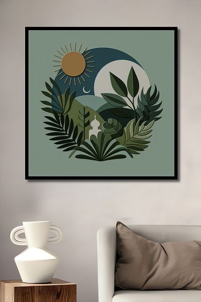 Teona Ahşap Apus de soare Lemn natural MDF dreptunghiular decorativ pentru casa, locul de munca pictura pe perete