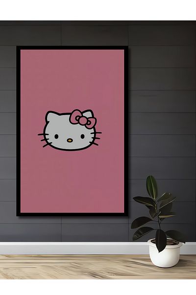 Teona Ahşap Hello Kitty Decorativ Lemn MDF Dreptunghi Acasă, Locul de Muncă Pictură Perete
