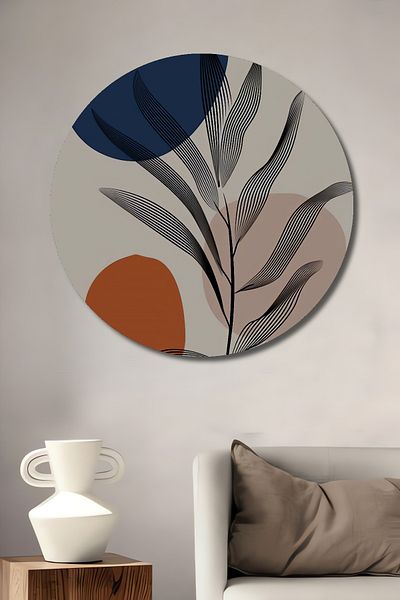Teona Ahşap Modern Minimalist Decorativ Lemn MDF Rotund Acasă, Locul de Muncă Pictură Perete