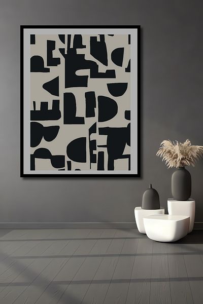 Teona Ahşap Abstracție Geometrică Lemn MDF Dreptunghi Decorativ Acasă, Locul de Muncă Pictură Perete