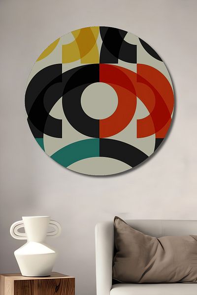 Teona Ahşap Cercuri Colorate Decorative Lemn MDF Rotund Casa, Locul de Muncă Pictură Perete