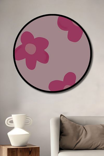 Teona Ahşap Flori Roz Decorative Lemn MDF Rotund Casa, Locul de Muncă Pictură Perete