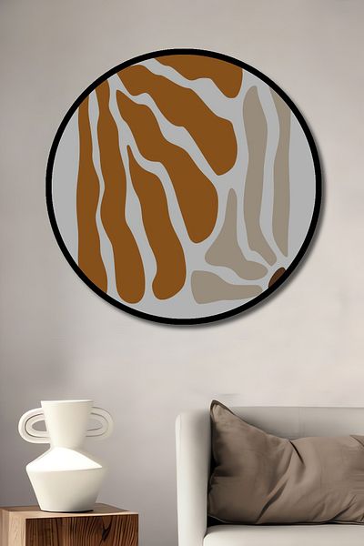 Teona Ahşap Matisse Style Decorativ Lemn MDF Rotund Acasă, Locul de Muncă Pictură Perete