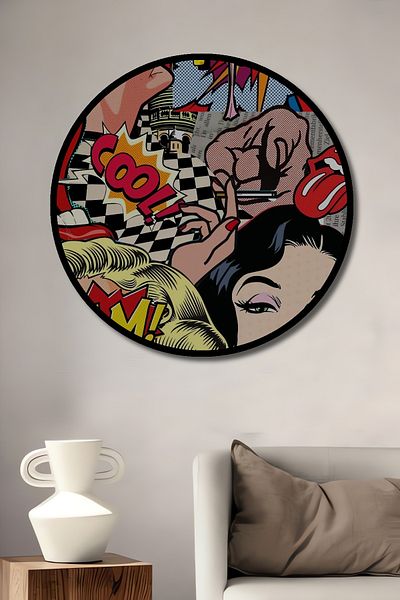 Teona Ahşap Pop Art Icons Decorativ Lemn MDF Rotund Acasă, Locul de Muncă Pictură Perete