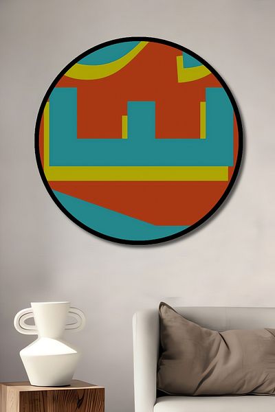 Teona Ahşap Colorat Pop Art Decorativ Lemn MDF Rotund Acasă, Locul de Muncă Pictură Perete