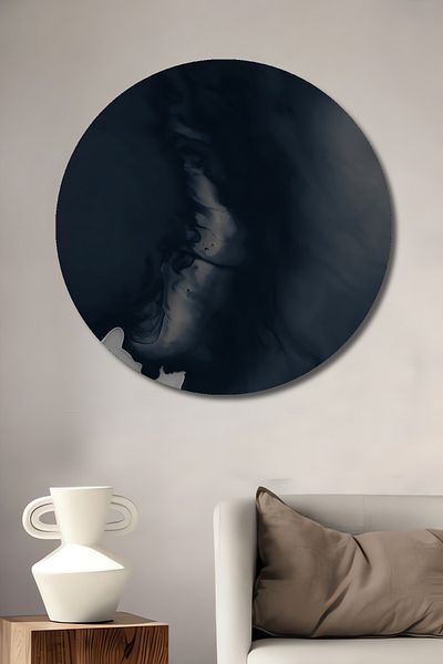 Teona Ahşap Acasă decorativă rotundă din lemn MDF abstract, pictură murală la locul de muncă