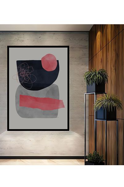 Teona Ahşap Artă abstractă Decorativ Lemn MDF Dreptunghi Acasă, Locul de Muncă Pictură Perete