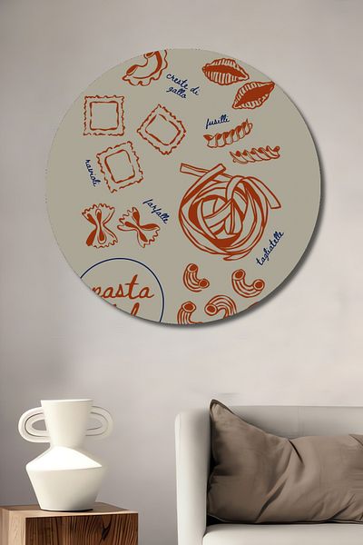 Teona Ahşap Magic of Pasta Decorativ Lemn MDF Rotund Acasa, Loc de Muncă Pictură Perete