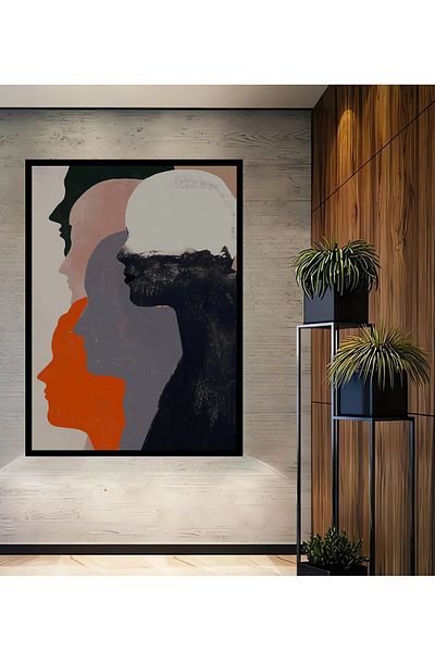 Teona Ahşap Siluete abstracte Decorative Lemn MDF Dreptunghi Acasă, Locul de muncă Pictură murală