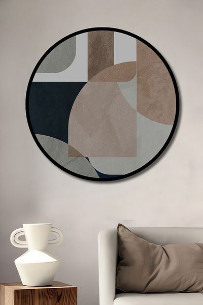 Teona Ahşap Forme geometrice Decorative Lemn MDF Rotund Acasa, Locul de Muncă Pictură Perete