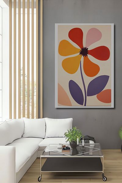 Teona Ahşap Flori colorate Decorative Lemn MDF Dreptunghi Acasă, Locul de Muncă Pictură Perete