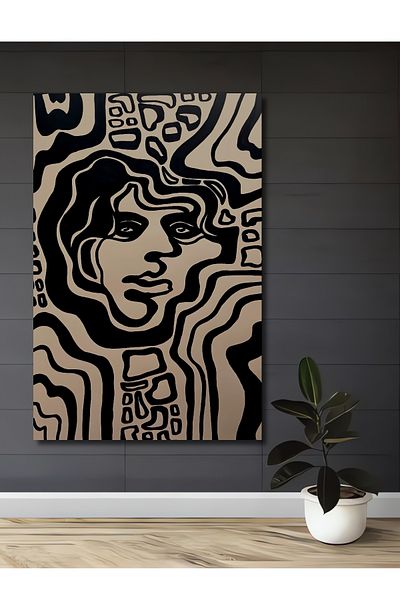 Teona Ahşap Față psihedelică decorativă din lemn MDF dreptunghiulară pentru pictură murală acasă, la locul de muncă