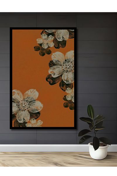 Teona Ahşap Model de flori decorativ din lemn MDF dreptunghiular pentru pictura de perete acasa, la locul de munca