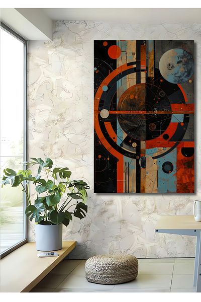 Teona Ahşap Geometrie Cosmică Decorativă Lemn MDF Dreptunghi Acasă, Locul de Muncă Pictură Perete