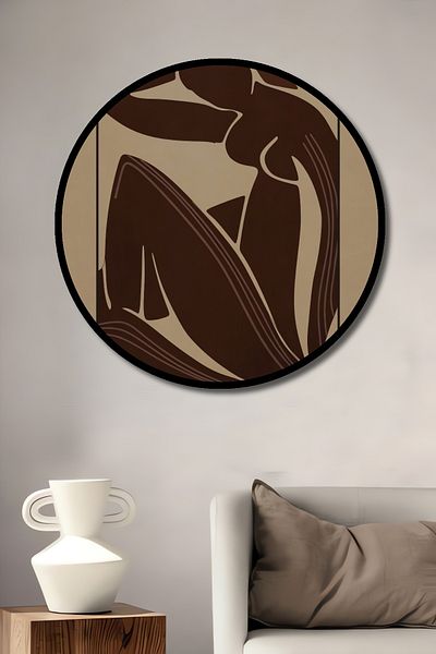 Teona Ahşap Acasă rotundă din lemn MDF decorativ figurativ abstract, pictură murală la locul de muncă