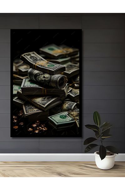 Teona Ahşap Staple de bani din lemn MDF dreptunghiular decorativ pentru casa, locul de munca pictura pe perete