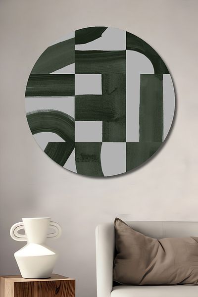 Teona Ahşap Linii Moderne Lemn MDF Rotund Decorativ Acasă, Locul de Muncă Pictură Perete