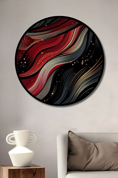 Teona Ahşap Cosmic Storm Decorativ Lemn MDF Casă Rotundă, Pictură Perete Loc de Muncă