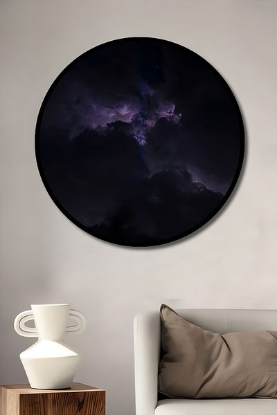 Teona Ahşap Storm Clouds Decorativ Lemn MDF Rotund Casa, Locul de Muncă Pictură Perete