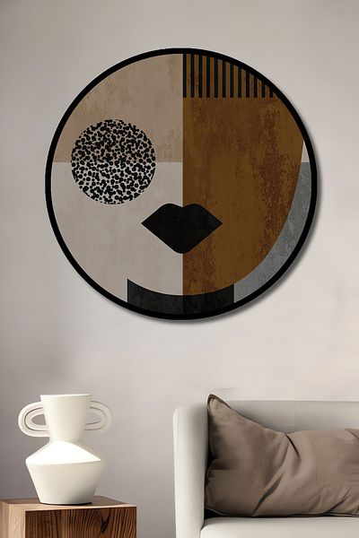 Teona Ahşap Artă abstractă Decorativ Lemn MDF Rotund Acasă, Locul de Muncă Pictură Perete