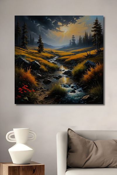 Teona Ahşap Magic of Nature Lemn MDF Dreptunghi Decorativ Acasa, Locul de Muncă Pictură Perete