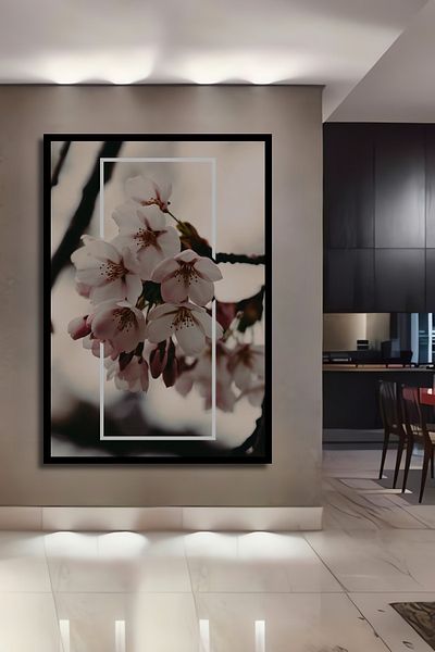 Teona Ahşap Sakura Flowers Decorativ Lemn MDF Dreptunghi Acasă, Locul de Muncă Pictură Perete
