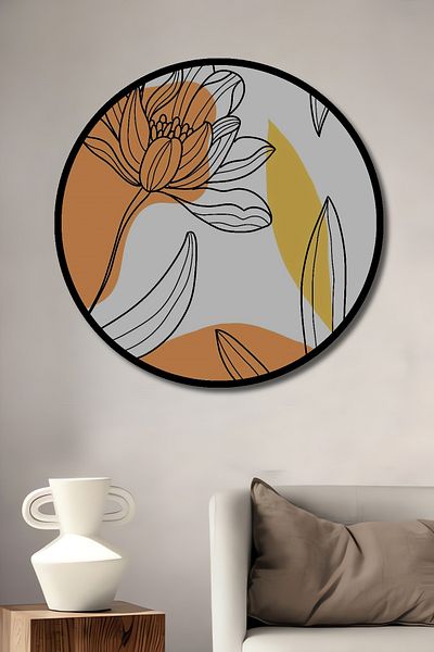 Teona Ahşap Floare Minimalist Decorativ Lemn MDF Rotund Acasă, Locul de Muncă Pictură Perete