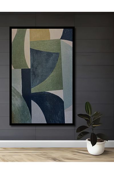 Teona Ahşap Abstracție Geometrică Decorativă Lemn MDF Dreptunghi Acasă, Locul de Muncă Pictură Perete