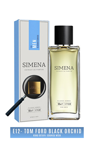 Simena E12 - Black Orcid Erkek Parfümü - Odunsu Misk Edp 50ml (İLHAM ALINMIŞT...