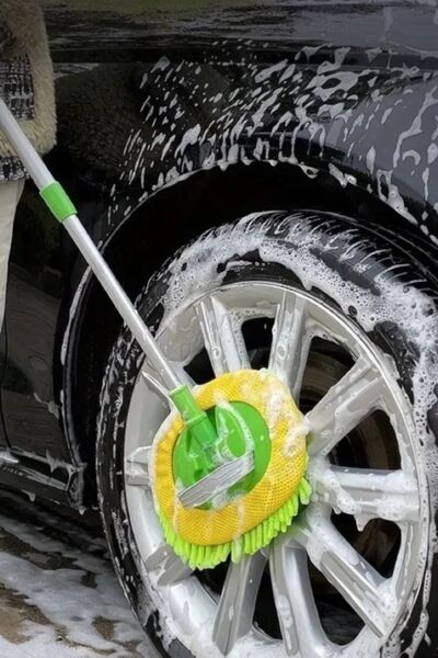 Fine Clean Teleskopik Oto Yıkama Çok Fonksiyonlu Araba Temizleme Mopu Fırçası Yedek Bez Hediyeli Miss