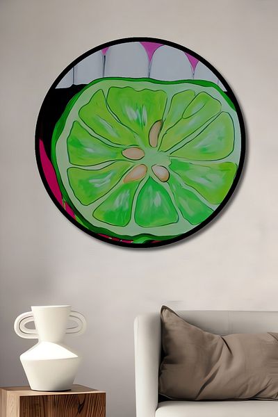 Teona Ahşap Lime Lips Decorativ Lemn MDF Rotund Acasă, Locul de Muncă Pictură Perete