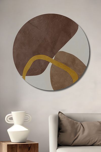 Teona Ahşap Artă abstractă Decorativ Lemn MDF Rotund Acasă, Locul de Muncă Pictură Perete