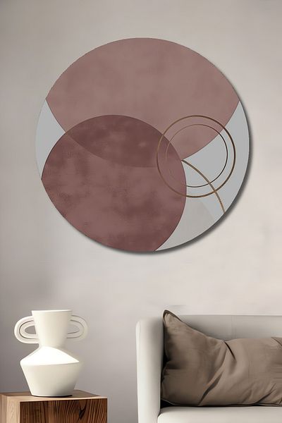 Teona Ahşap Linii rotunde Decorative din lemn MDF rotund pentru casa, locul de munca pictura pe perete