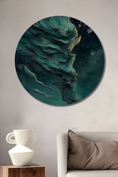 Teona Ahşap Vânturi Cosmic Decorative Lemn MDF Rotund Casa, Locul de Muncă Pictură Perete