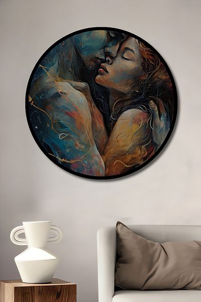 Teona Ahşap Culorile Iubirii Decorativ Lemn MDF Rotund Casa, Locul de Muncă Pictură Perete
