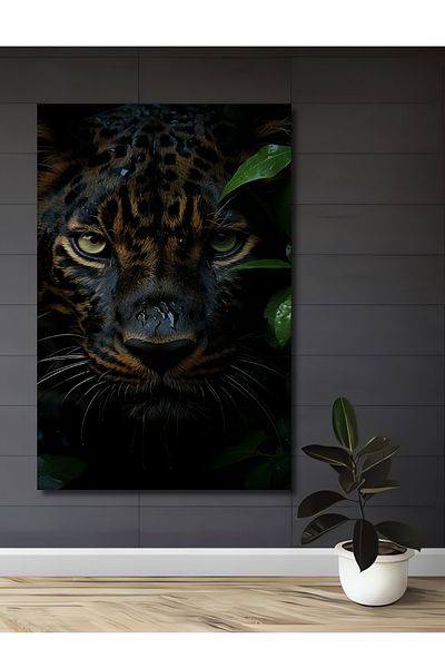 Teona Ahşap Puternic Jaguar Decorativ Lemn MDF Dreptunghiular Casa, Locul de Muncă Pictură Perete