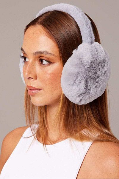 Pissos Women's Soft Textured Plush Earmuff Foldable Winter Ear Warmer Ear Muff