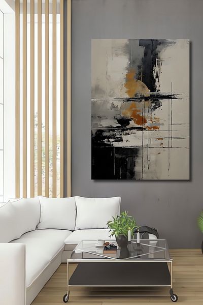 Teona Ahşap Artă abstractă Decorativ Lemn MDF Dreptunghi Acasă, Locul de Muncă Pictură Perete