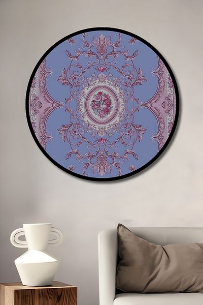 Teona Ahşap Model vintage decorativ din lemn MDF rotund pentru casa, locul de munca pictura pe perete