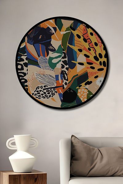 Teona Ahşap Natura Sălbatică Exotică Decorativă Lemn MDF Casă Rotundă, Pictură Perete Loc de Muncă